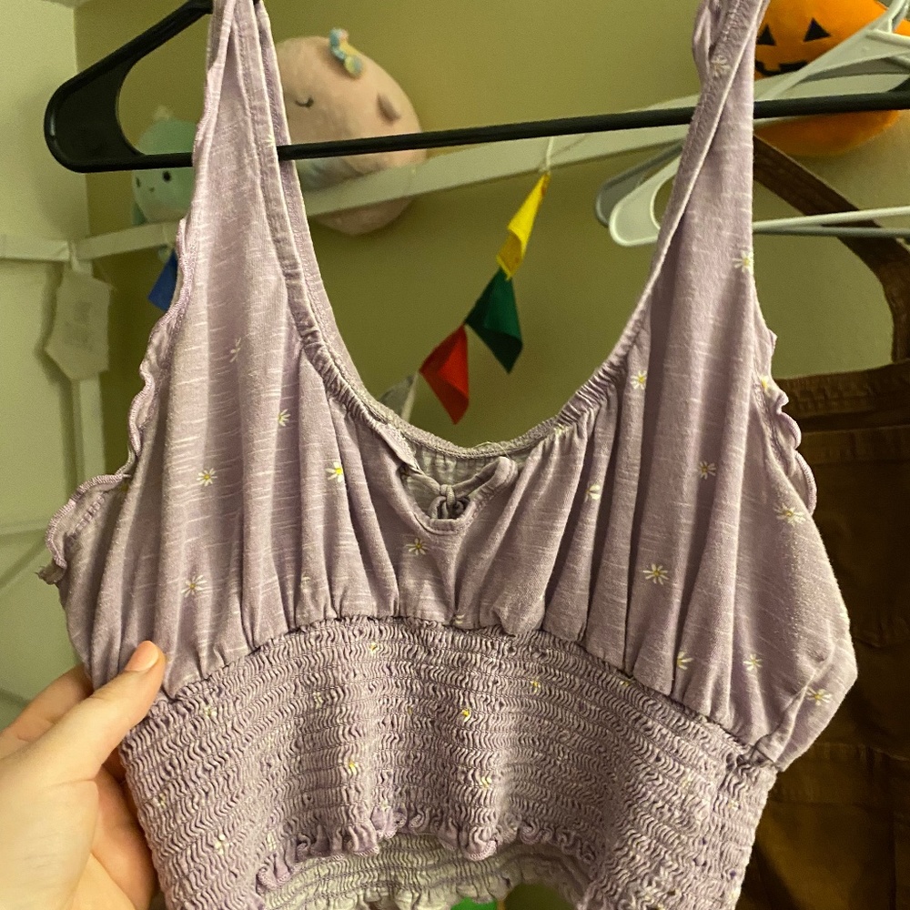 Pacsun Flower Print Crop Top